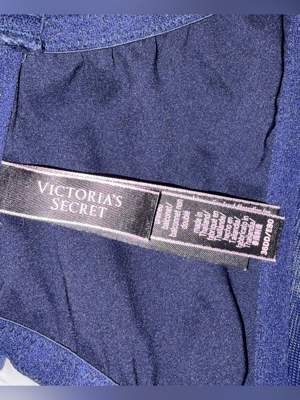 Victoria’s Secret navy blue lace bra size 36DD - Picture 4 of 4